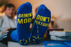 Non slip cotton gamer socks with ABS grips