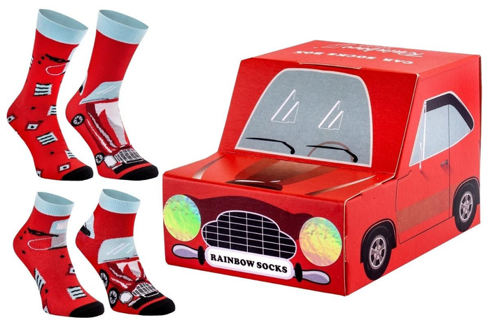 Car socks box for children and adults