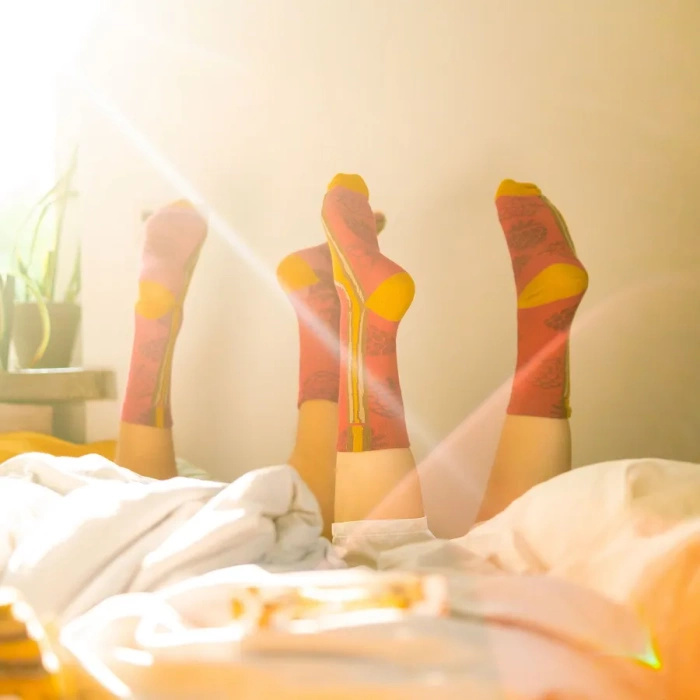 Croissant Socks Box Raspberry