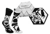 Black & white animals socks box cow dog 2 pairs