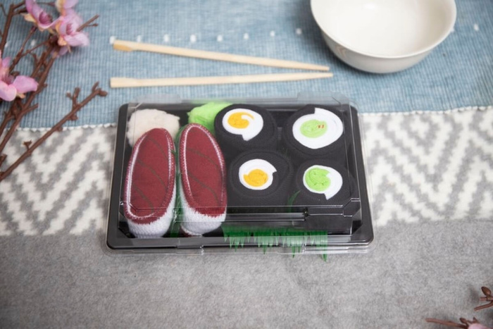 Children’s Sushi Socks Box 3 Pairs: Tuna, Oshinko Maki, Cucumber Maki