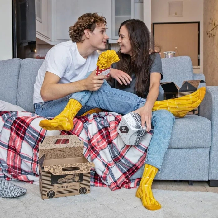 Socks to Go Burger Socks Box and Fries Socks Box