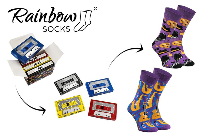 Music Socks Box Jazz 2 Pairs