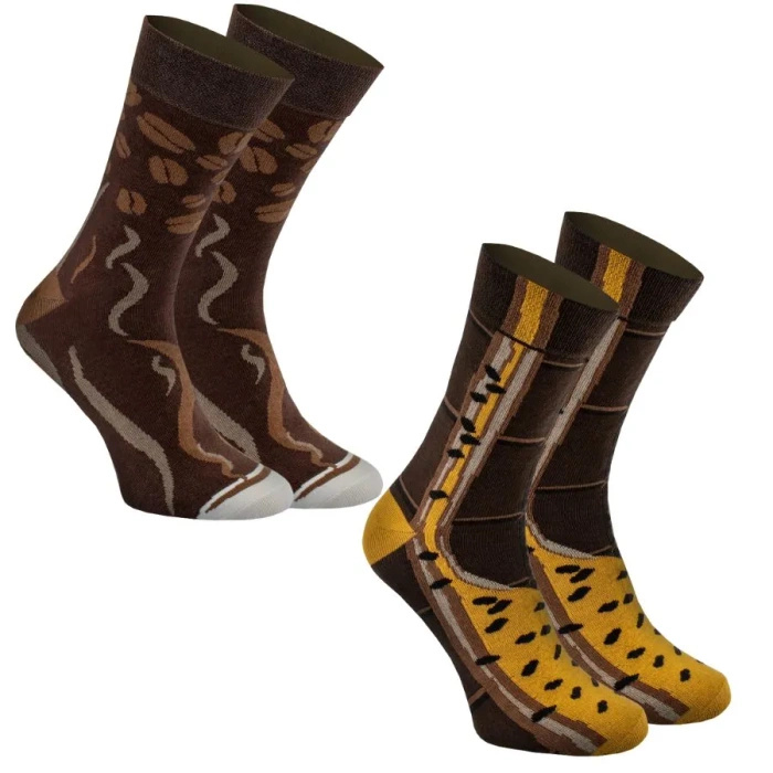 Breakfast Socks Box Coffee Americano Chocolate Croissant