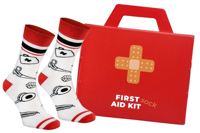 First Aid Kit Socks Box 1 Pair