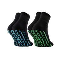 Glittery women's socks with a non-slip layer 2 pairs