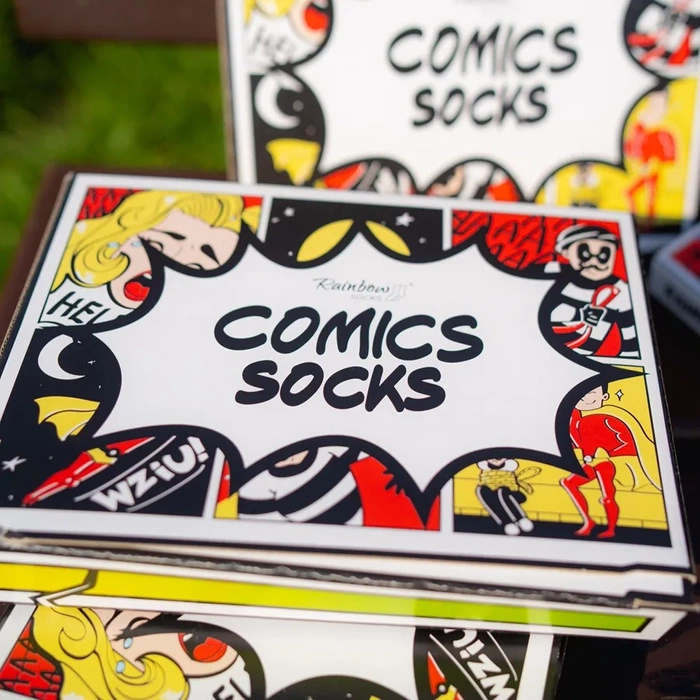 Comic book socks box