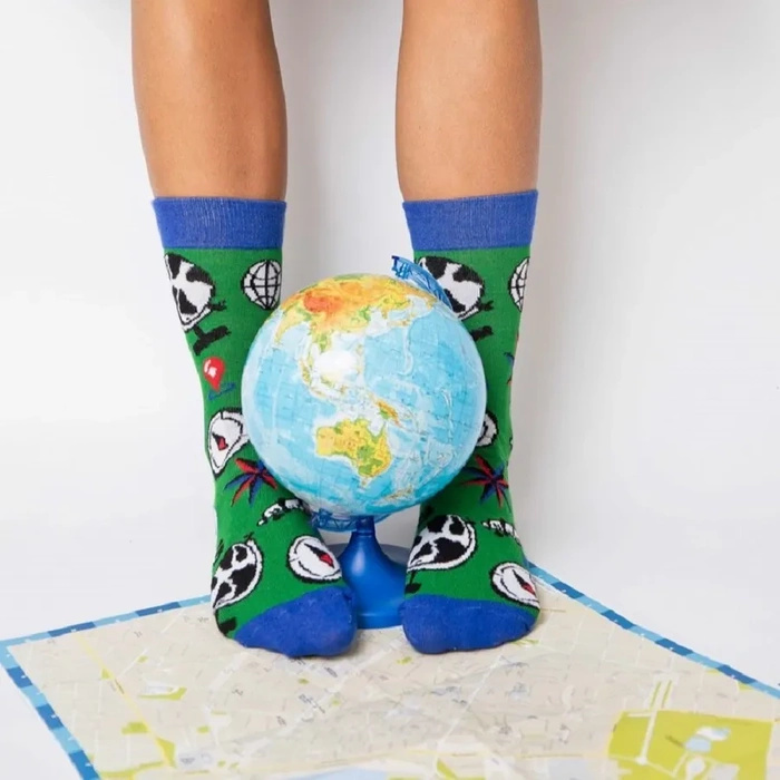 Cotton School Socks - Geography