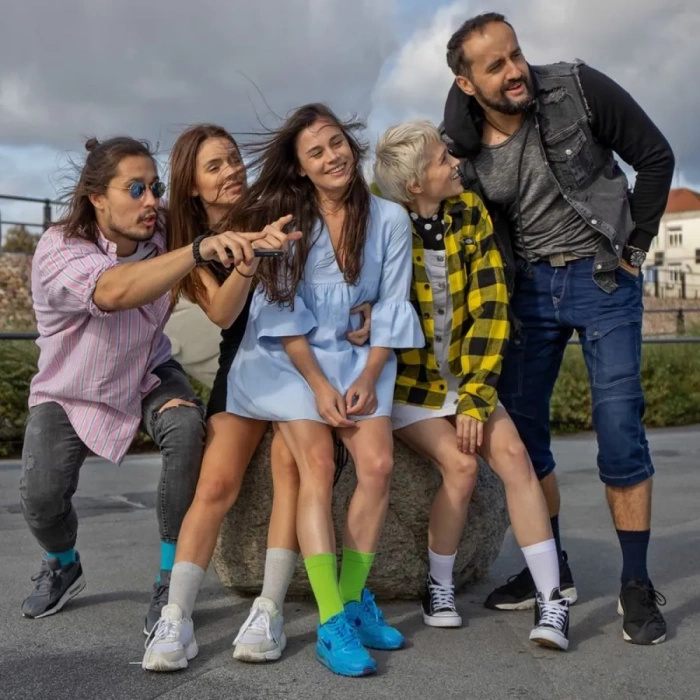 White Long Cotton Crew Socks for Men 6 Pairs