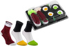 Children’s Sushi Socks Box 3 Pairs: Tuna, Oshinko Maki, Cucumber Maki