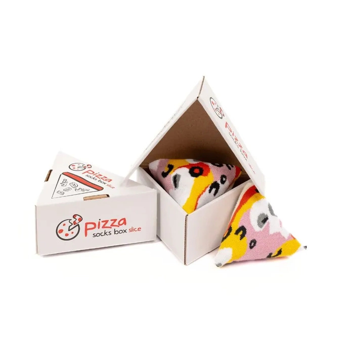 Pizza Socks Box Slice  1 pair