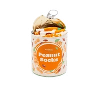 Peanut Socks in a Tin Can