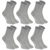 Gray Long Cotton Crew Socks for Men 6 Pairs