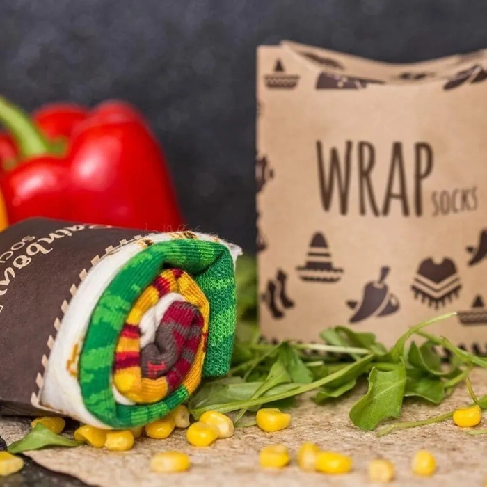 Tortilla Wrap Socks Box