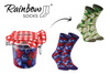 Jar socks blueberries pears 2 pairs