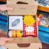 Meal Socks Box Burger Fries Beer