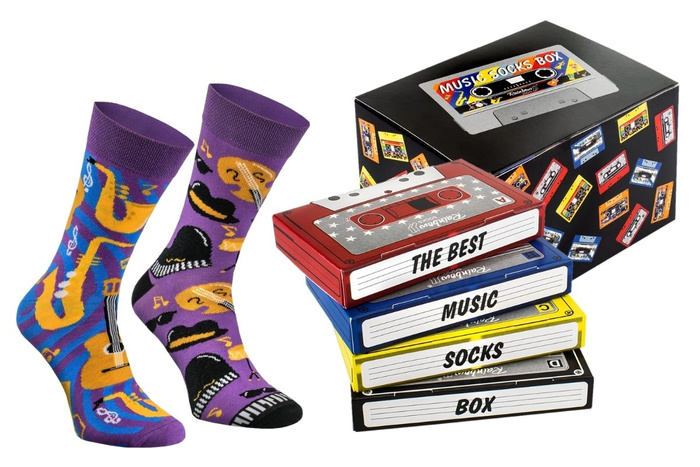 Music Socks Box Jazz 2 Pairs