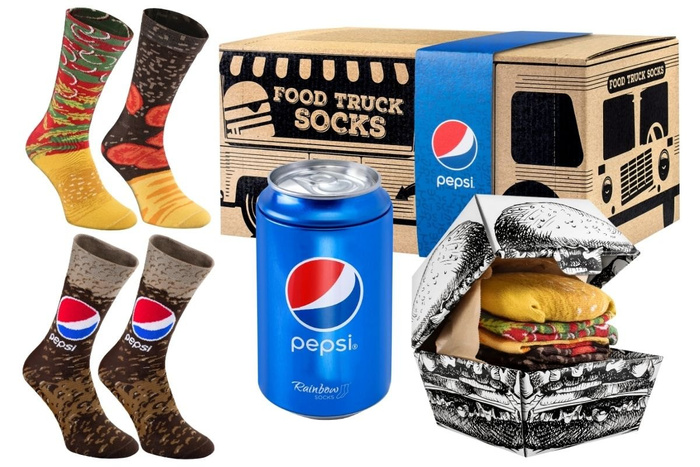 Pepsi x Rainbow Socks food truck 3 pairs