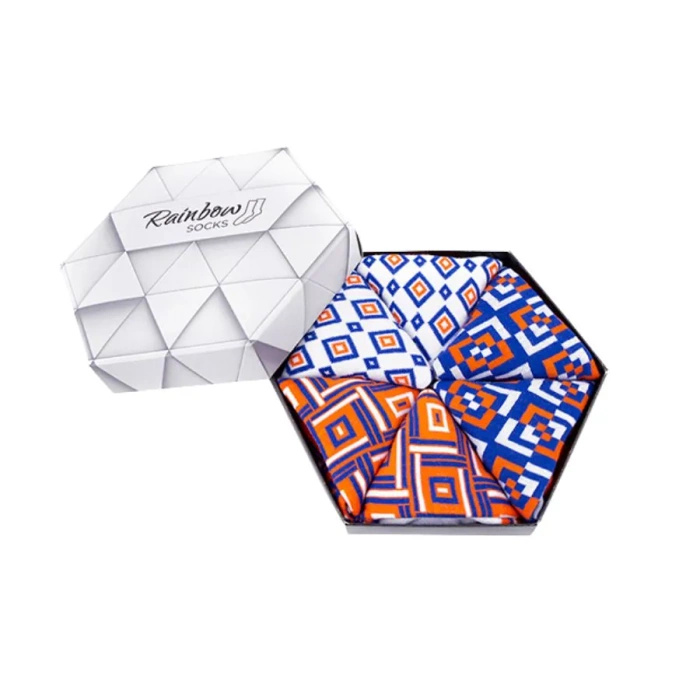 Geometric Socks Box
