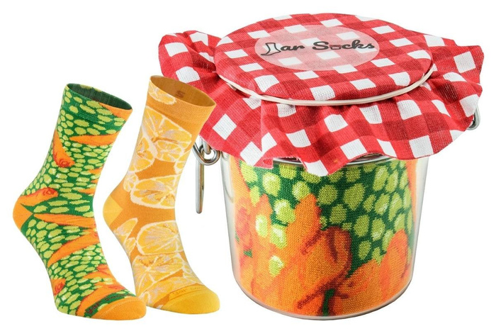 Jar socks pea with carrot lemon 2 pairs