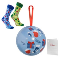 Christmas socks in a bauble