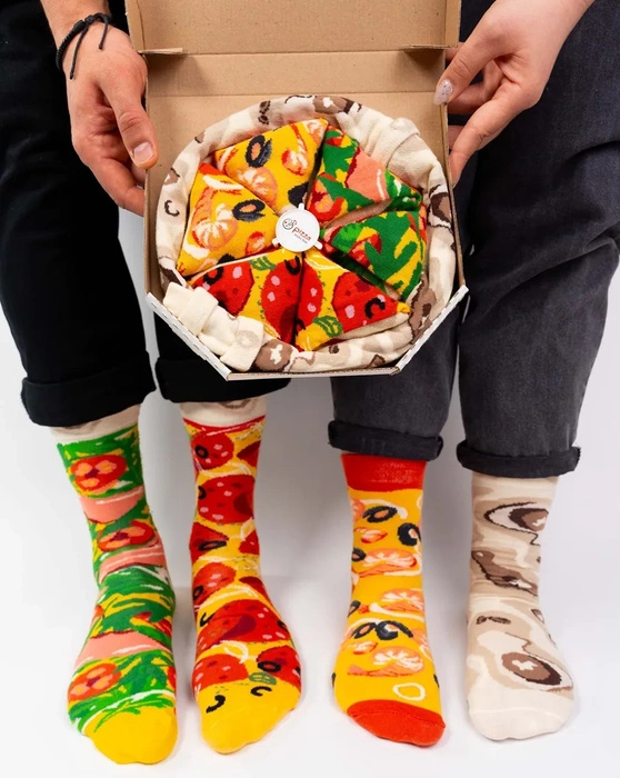 Pizza Socks Box Italian Pepperoni Seafood