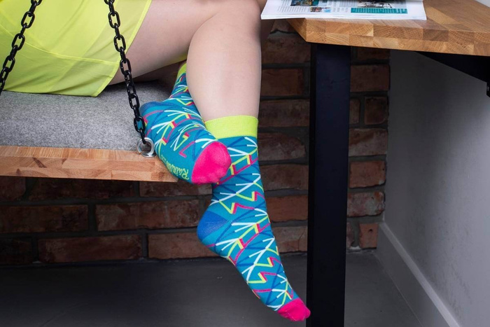 Geometric cotton socks 1 pair