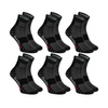 Black Cotton Sports Socks for Women 6 Pairs