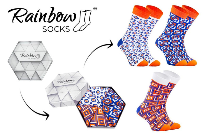 Geometric socks box 3 pairs