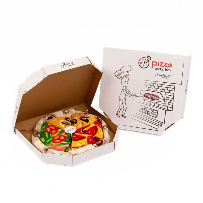 Pizza Socks Box Italian Pepperoni Seafood