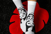 Black and white cotton socks panda 1 pair