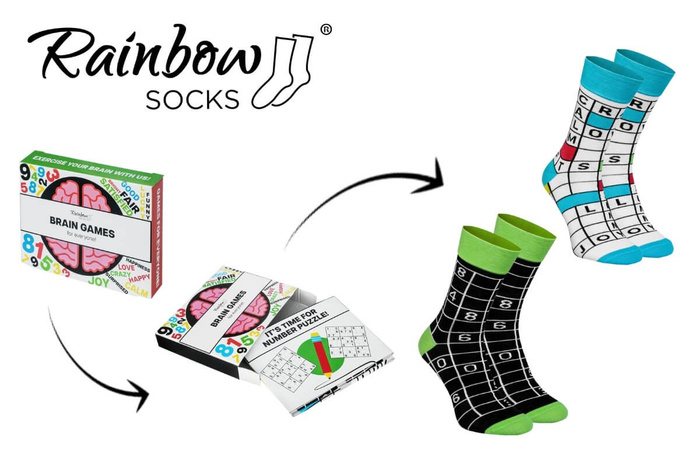 Brain Games Socks Box 2 Pairs