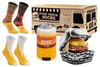 Food truck socks box burger beer 3 pairs