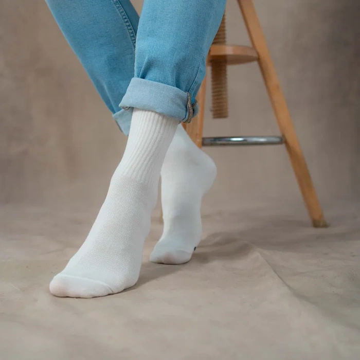 Ribbed Socks with a Wide Cuff for Men