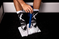 Black and white cotton socks cow 1 pair