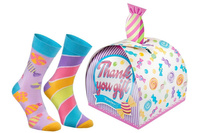 Thank you gift socks box 2 pairs