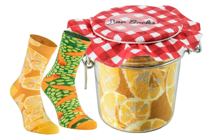 Jar socks lemon pea with carrot 2 pairs