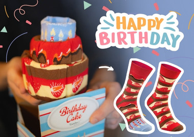 Birthday Cake Socks Box