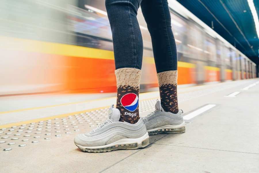 Pepsi x RainbowSocks - waiting for a train in Pepsi x RainbowSocks