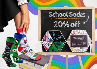 School Socks Rainbow Socks 20% off