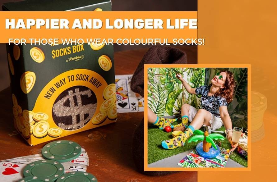 Longer and happier life with colourful socks on your feet